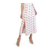 Polkadot Viscose Rok Lente/Zomer Vrouw Tommy Hilfiger , White , Dames