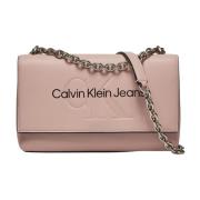 Roze Schoudertas met Kliksluiting Calvin Klein Jeans , Pink , Dames