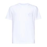 Wit Katoenen T-shirt met Geborduurd Logo Etro , White , Heren