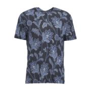 Paisley Print Crew Neck T-shirt Etro , Blue , Heren