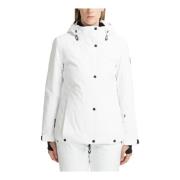 7 Ski Jas met Drukknopen Emporio Armani EA7 , White , Dames