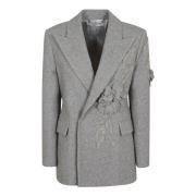 Grijze Jas Aw24 Damesmode Ermanno Scervino , Gray , Dames