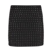 Zwarte Scuba Jersey Strass Rok Max Mara , Black , Dames