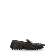 Bruine Fringed Moccasin Platte Schoenen Tod's , Brown , Dames