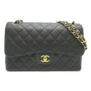 Pre-owned Leather chanel-bags Chanel Vintage , Black , Dames