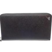 Pre-owned Leather wallets Prada Vintage , Black , Dames