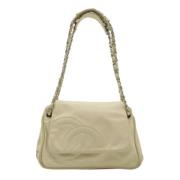 Pre-owned Leather chanel-bags Chanel Vintage , Beige , Dames