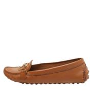 Pre-owned Leather flats Louis Vuitton Vintage , Brown , Dames