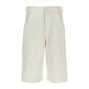 Ivory Denim Bermuda Shorts Entire Studios , White , Heren