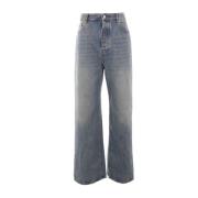 Wijde Pijp Denim Jeans Loewe , Blue , Heren