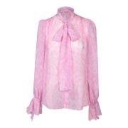 Roze Camouflage Blouse Pinko , Pink , Dames