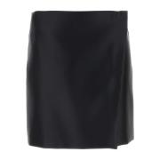 Satin Mini Rok Philosophy di Lorenzo Serafini , Black , Dames