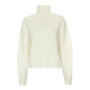 Casual gebreide trui met col Drykorn , White , Dames