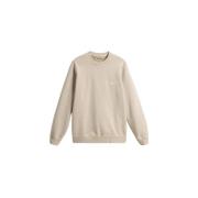 Garment Dyed Crewneck Rope Woolrich , Beige , Heren