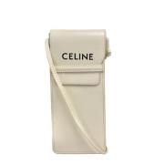 Pre-owned Leather shoulder-bags Celine Vintage , White , Dames