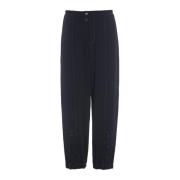 Tokyo Twill Elastische Broek Zwart/Ivoor Steek Bitte Kai Rand , Black ...