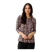 Marcia Blouse 3/4 Mouw Grijs IN Front , Multicolor , Dames