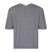 Klassiek Wit T-shirt Lardini , Black , Heren