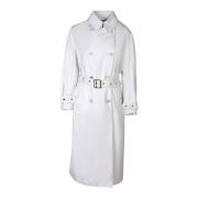 Elegante Grijze Trenchcoat Moorer , Gray , Dames