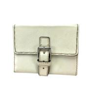 Pre-owned Leather wallets Chloé Pre-owned , White , Dames