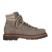 Bruine Enkellaarzen met Corduroy Detail Brunello Cucinelli , Brown , H...