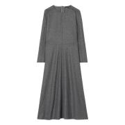 Flare Wollen Flanellen Jurk met Rits Luisa Cerano , Gray , Dames