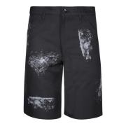 Zwarte Bermuda Shorts Stijlvolle Herenmode Comme des Garçons , Black ,...