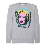 Grijze Sweatshirt Ronde Hals Front Print Comme des Garçons , Gray , He...