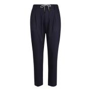 Luxe Blauwe Wollen Broek Aw24 Eleventy , Blue , Heren