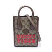 Pre-owned Canvas gucci-bags Gucci Vintage , Beige , Dames