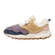 Shearling and suede sneakers Pampas Woman Teddy Flower Mountain , Mult...