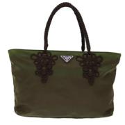 Pre-owned Fabric totes Prada Vintage , Green , Dames