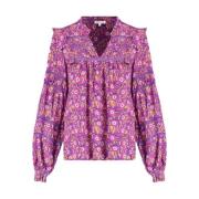 Lange Mouw Top Jess-Ls Harper & Yve , Purple , Dames