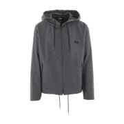 Grijze Hoodie van Flanel Y-3 , Gray , Heren