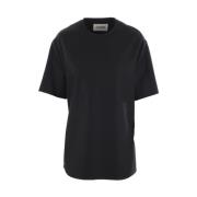 Zwarte Wollen Oversize T-shirt met Rits Jil Sander , Black , Dames