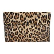 Luipaardprint Clutch Zwart Alexander McQueen , Multicolor , Dames