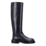 Zwarte Gesloten Tubulaire Laarzen Jil Sander , Black , Dames