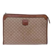 Pre-owned Canvas clutches Celine Vintage , Beige , Dames