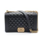 Pre-owned Leather shoulder-bags Chanel Vintage , Black , Dames