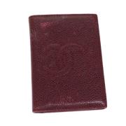 Pre-owned Leather wallets Chanel Vintage , Red , Dames