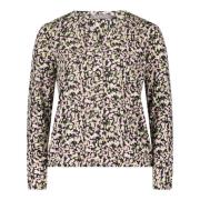 Grafisch Print Casual Shirt Betty & Co , Multicolor , Dames