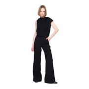 Wijde jumpsuit met ruchedetail Silvian Heach , Black , Dames