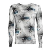 Eenvoudige Ronde Hals Sweater met Print Antony Morato , Black , Heren