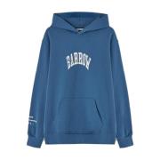 Blauwe Hoodie met Logo Print Barrow , Blue , Heren