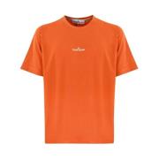 Casual Katoenen T-shirt Stone Island , Orange , Heren