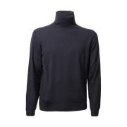 Blauwe Flexwool Coltrui Sweater Zanone , Blue , Heren