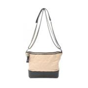 Pre-owned Leather shoulder-bags Chanel Vintage , Beige , Dames