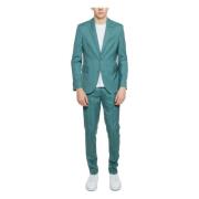 Groen Lapel Kraag Pak voor Mannen Mulish , Green , Heren