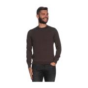 Crew Longsleeve Shirt Gran Sasso , Brown , Heren