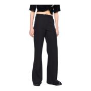 Hoge taille flared broek met riem Silvian Heach , Black , Dames